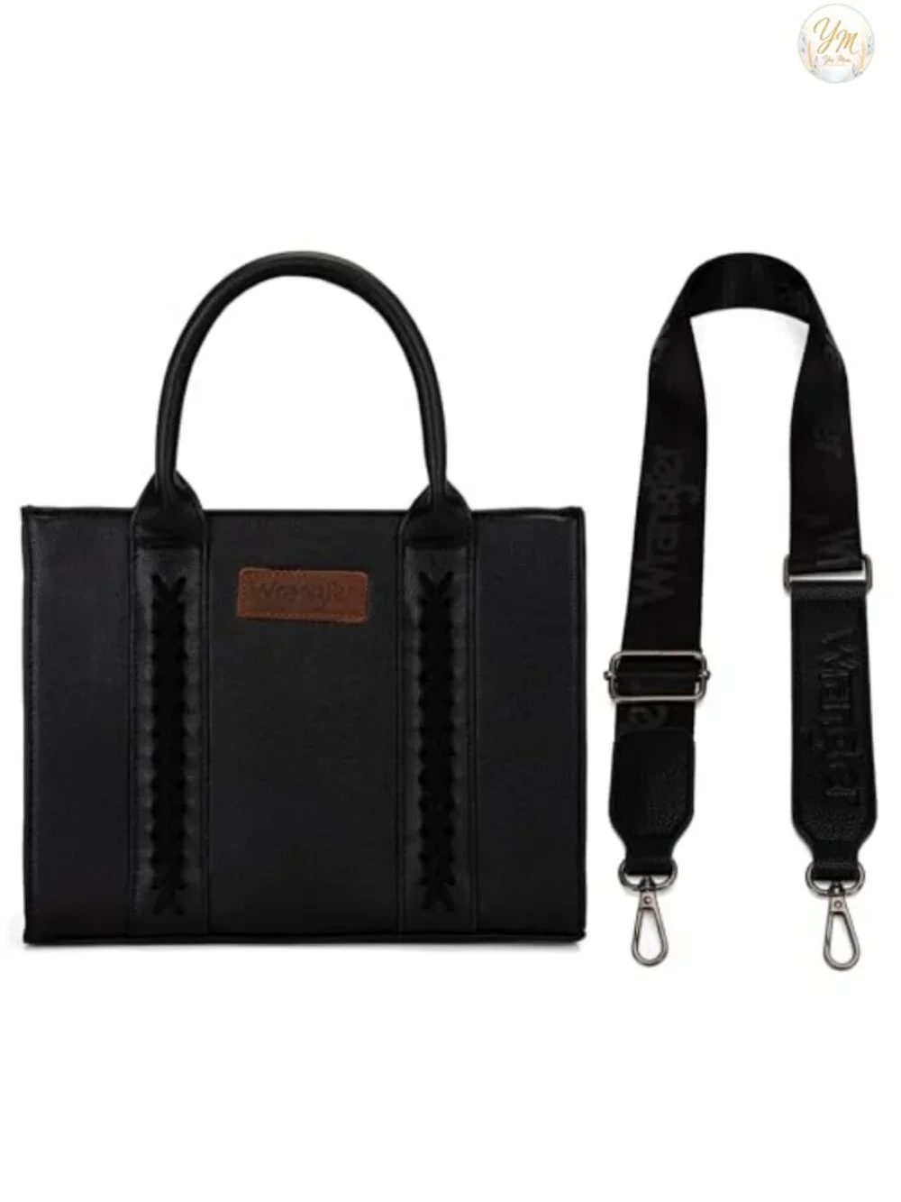 Faux Leather Wrangler Tote Satchel Handbag Crossbody Adjustable Strap Women
